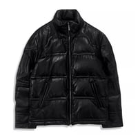 Leather padding jacket