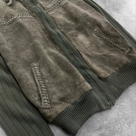 suede knit jacket
