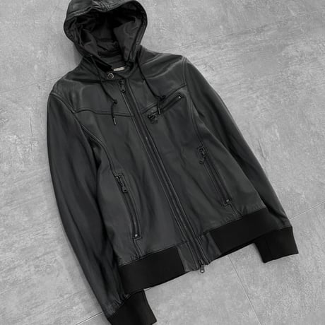 TAKEO KIKUCHI leather parka