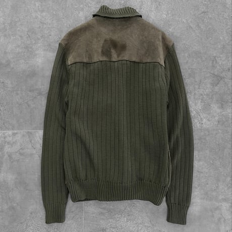suede knit jacket