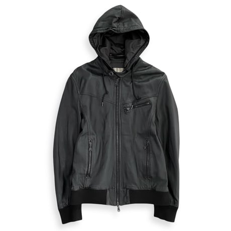 TAKEO KIKUCHI leather parka
