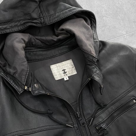 TAKEO KIKUCHI leather parka