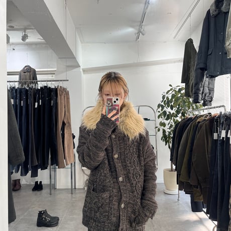 knit fur jacket