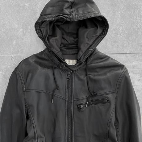 TAKEO KIKUCHI leather parka