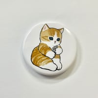 缶バッジ(長考する猫)
