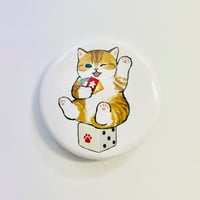 缶バッジ(さいころ猫)