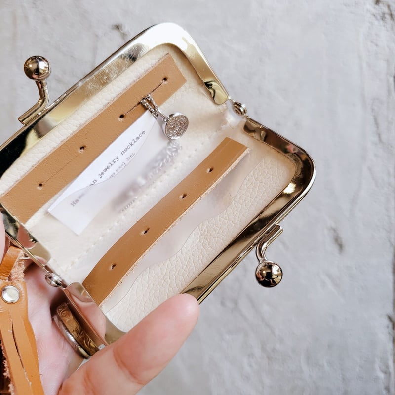 美品✨ BALLY がま口 フラワーコサージュ ハンドバッグ アクセサリーポーチ がま口ミニアクセサリーポーチ&ハワイアンジュエリーセット 4-14