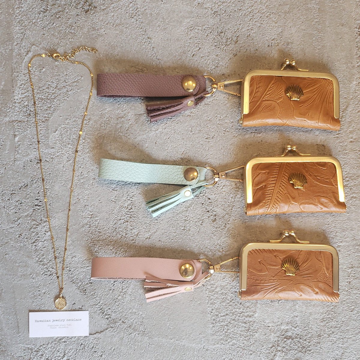 がま口ミニアクセサリーポーチ&ハワイアンジュエリーセット 0-8 | KLEE