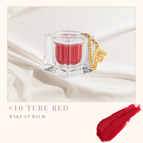 【Make-up Balm】#10 TRUE RED with SILVER LIP BRUSH