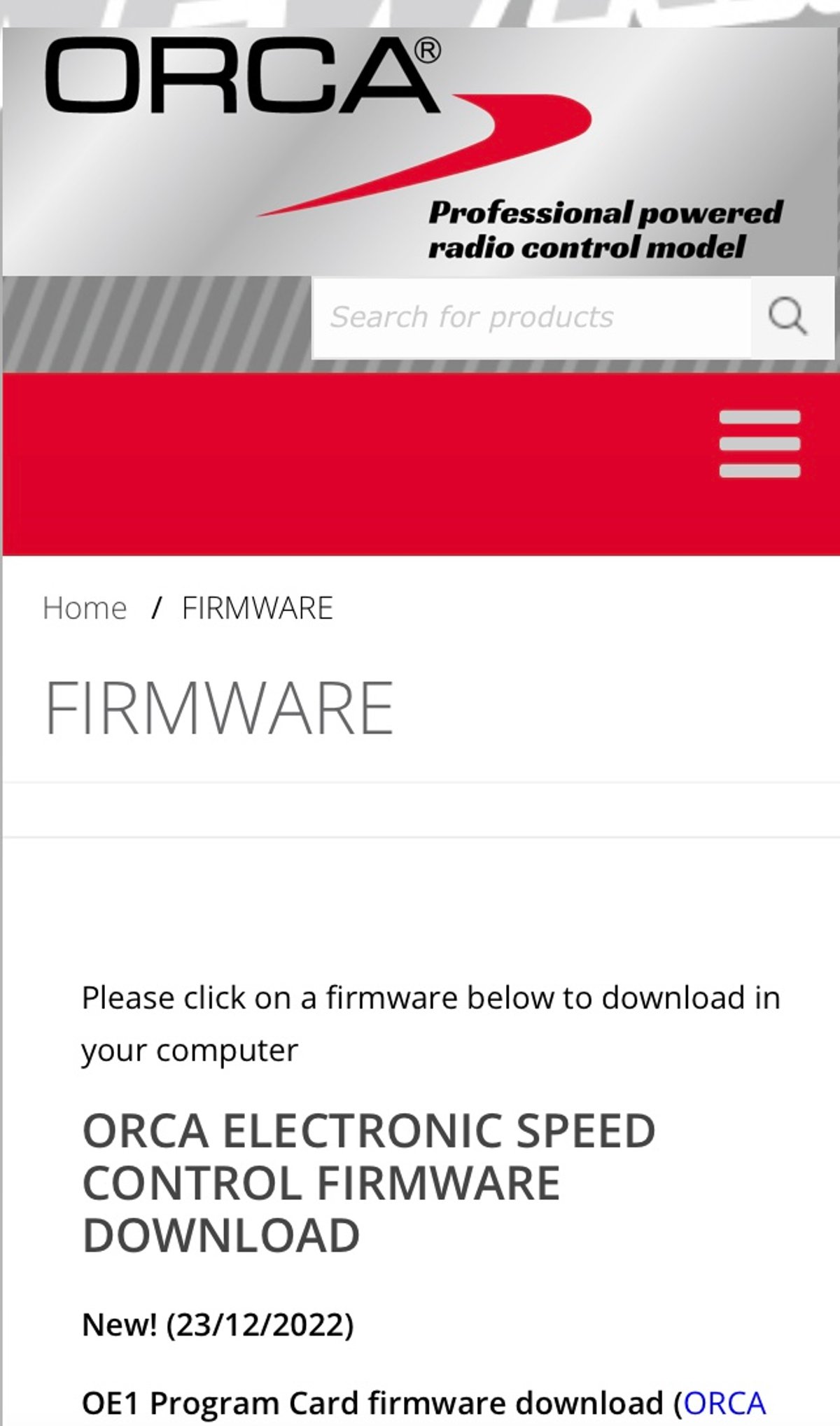 New firmware for Program card | ORCA JAPAN WEB ...