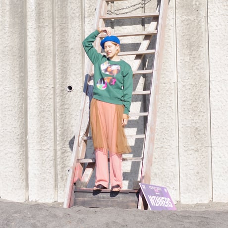 ZOOS x OKI KENICHI- Special Collection"ＣＯＮＮＥＣＴＩＯＮ" Crewneck Jenny Green