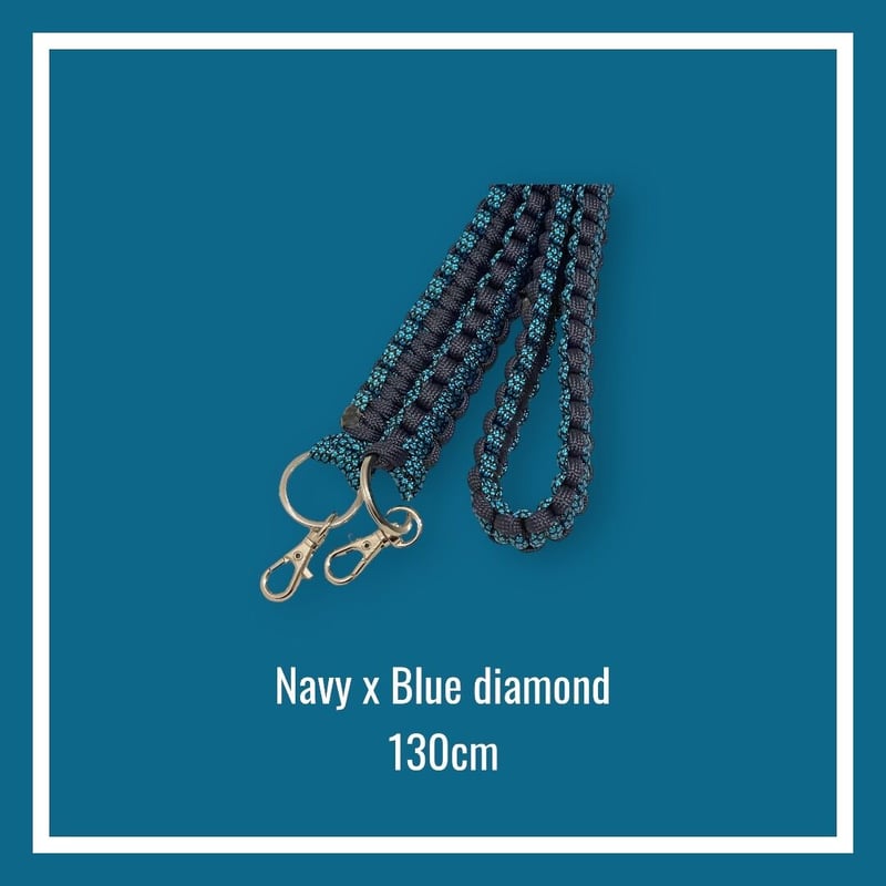 「Blue様用お値下げしました。」 ZOOS Original-パラコード（Navy x Blue diamond 130cm）