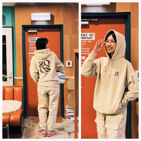 RUFFLOG x ZOOS- Heavy Weight ZOOS SWEAT PANTS Beige