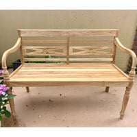チーク材ファニチャー　マラッカベンチ120cm（２人掛け）