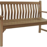 チーク材ファニチャー　Wave Back Bench 150cm（３人掛け）