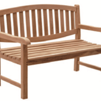 チーク材ファニチャー　Oval Back  Bench 150cm（３人掛け）