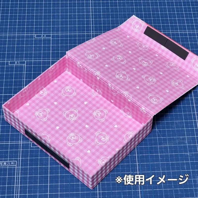 デザインペーパー/シンプルベア/ピンク×紫/上質紙/90kg | PAFFLE405