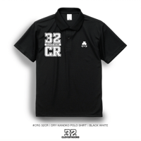 #CRG32CR | DRY KANOKO POLO SHIRT | BLACK WHITE