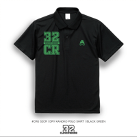 #CRG32CR | DRY KANOKO POLO SHIRT | BLACK GREEN