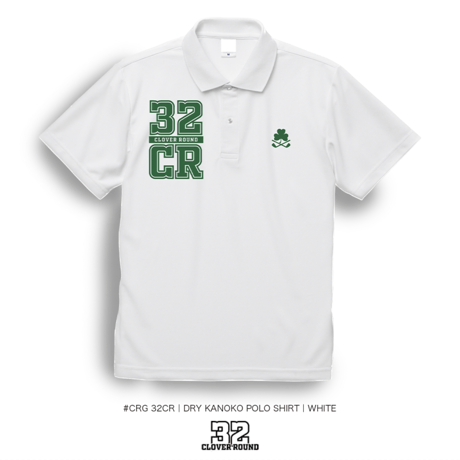 #CRG32CR | DRY KANOKO POLO SHIRT | WHITE
