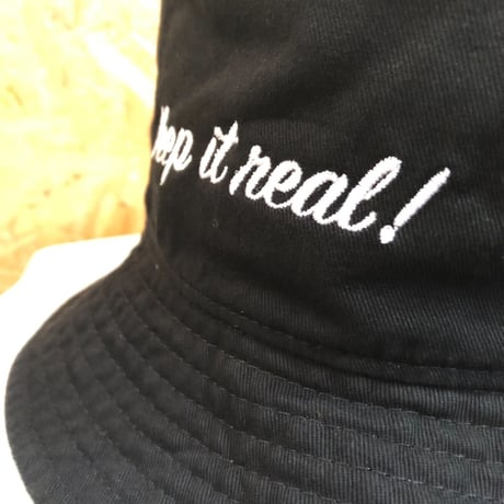 #CRG-NH-BH-01｜ KEEP IT REAL ! BUCKET HAT｜BLACK