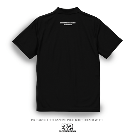 #CRG32CR | DRY KANOKO POLO SHIRT | BLACK WHITE