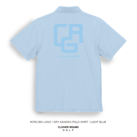 #CRG BIG LOGO | DRY KANOKO POLO SHIRT | LIGHT BLUE