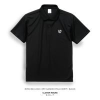 #CRG BIG LOGO | DRY KANOKO POLO SHIRT | BLACK