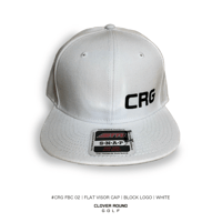 #CRG FVC-02｜FLAT VISOR CAP｜BLOCK LOGO｜WHITE