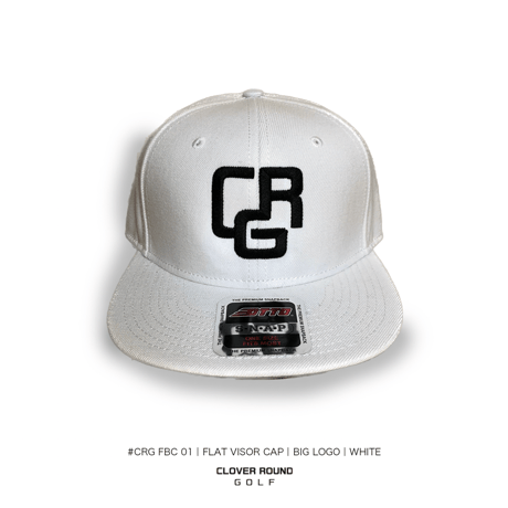 #CRG FBC 01｜FLAT VISOR CAP｜BIG LOGO｜WHITE
