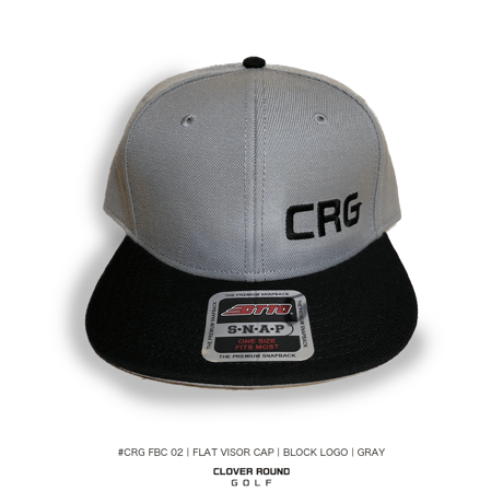 #CRG FVC-02｜FLAT VISOR CAP｜BLOCK LOGO｜GRAY