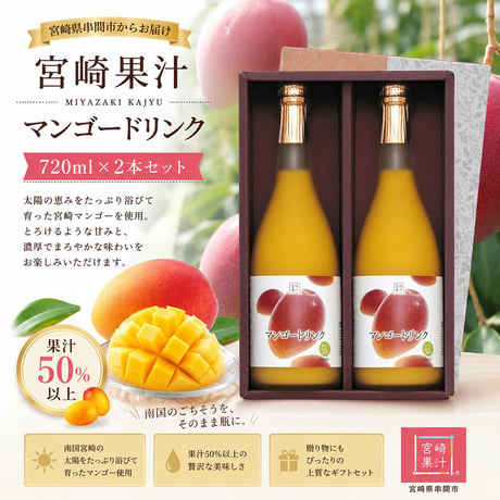 【串間市】マンゴードリンク2本セット（マンゴー）各720ｍｌ