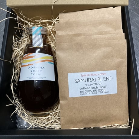【宮崎市】　青島　MISAKICAFE　クラフトコーラ２００ml＆ドリップバッグ５個　ギフトＢＯＸ