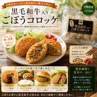 宮崎の恵みを食卓へ。職人仕込みの贅沢セット。宮崎県産黒毛和牛ハンバーグと牛ごぼうコロッケ