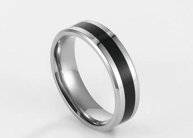 シルバーベースリング ブラック＆ホワイトリング | Heimy Accesories