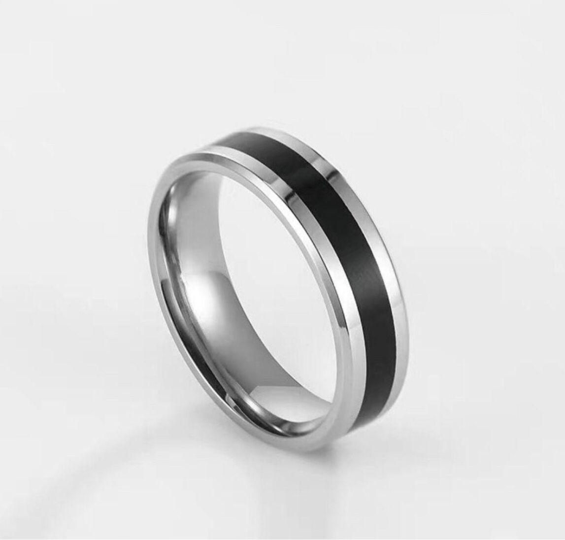 シルバーベースリング ブラック＆ホワイトリング | Heimy Accesories