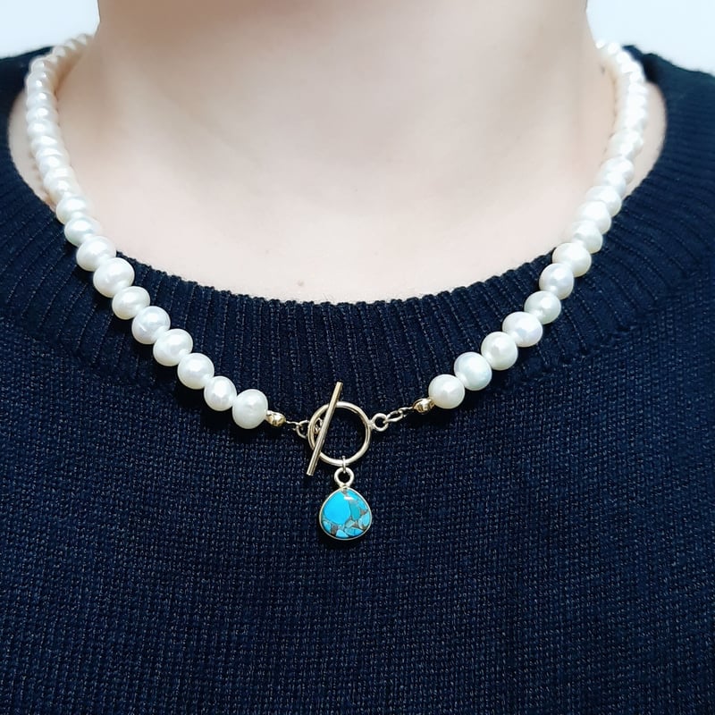 パールネックレス クリスタルチャーム付き 楽天市場】＼月間優良ショップ9回受賞店／貝パール ネックレス