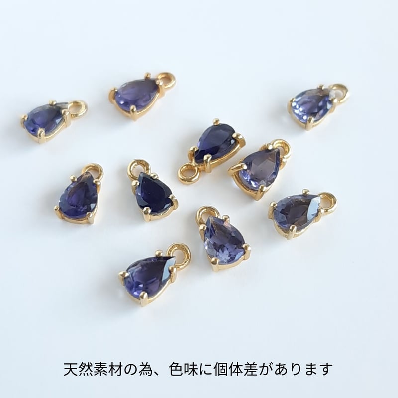 アイオライト 一粒 ピアス/イヤリング | そそ-楚々-