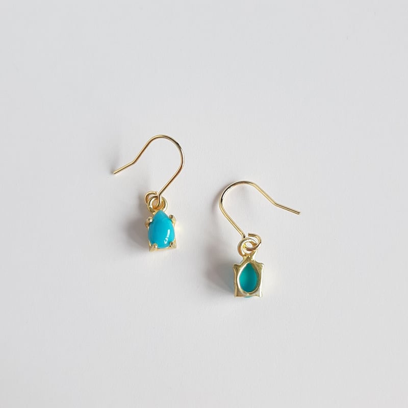 キングマンターコイズ 一粒 ピアス/イヤリング | そそ-楚々-