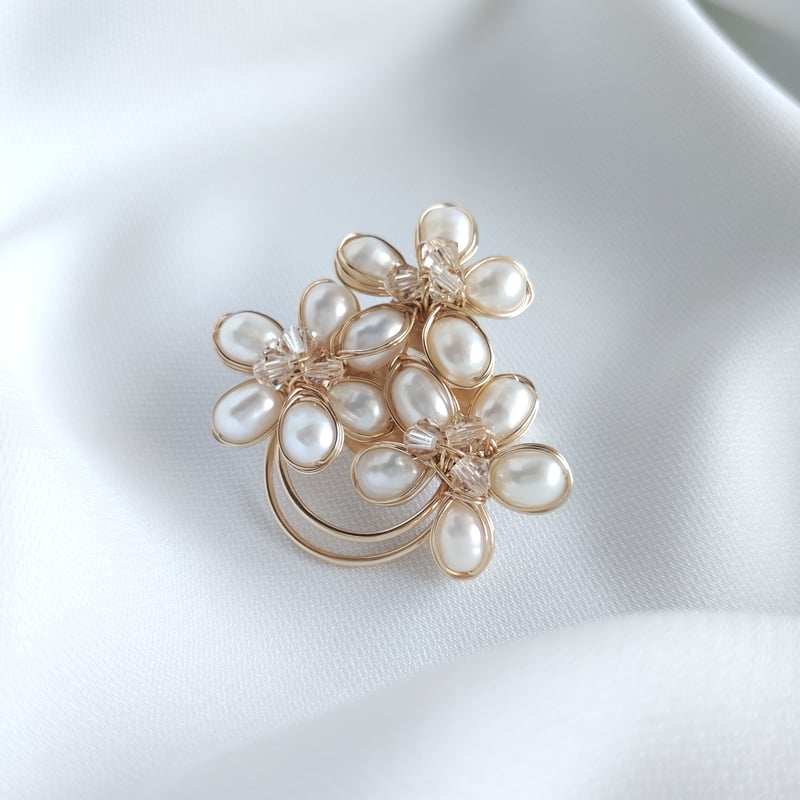 桜モチーフ ブローチ｜卒業式・入学式におすすめの淡水パール | そそ-楚々-