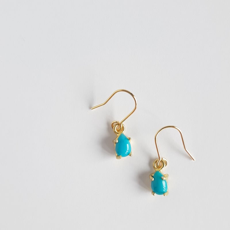 キングマンターコイズ 一粒 ピアス/イヤリング | そそ-楚々-