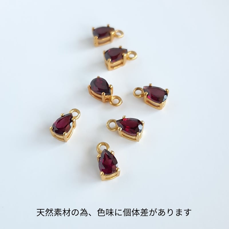 ロードライトガーネット 一粒 ピアス/イヤリング | そそ-楚々-
