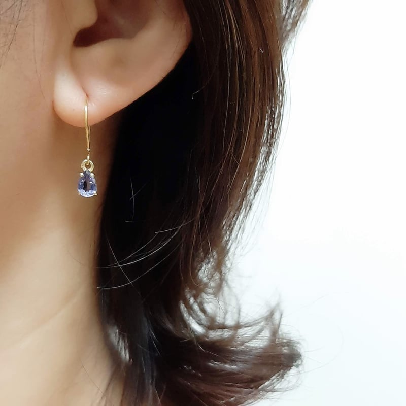 アイオライト 一粒 ピアス/イヤリング | そそ-楚々-