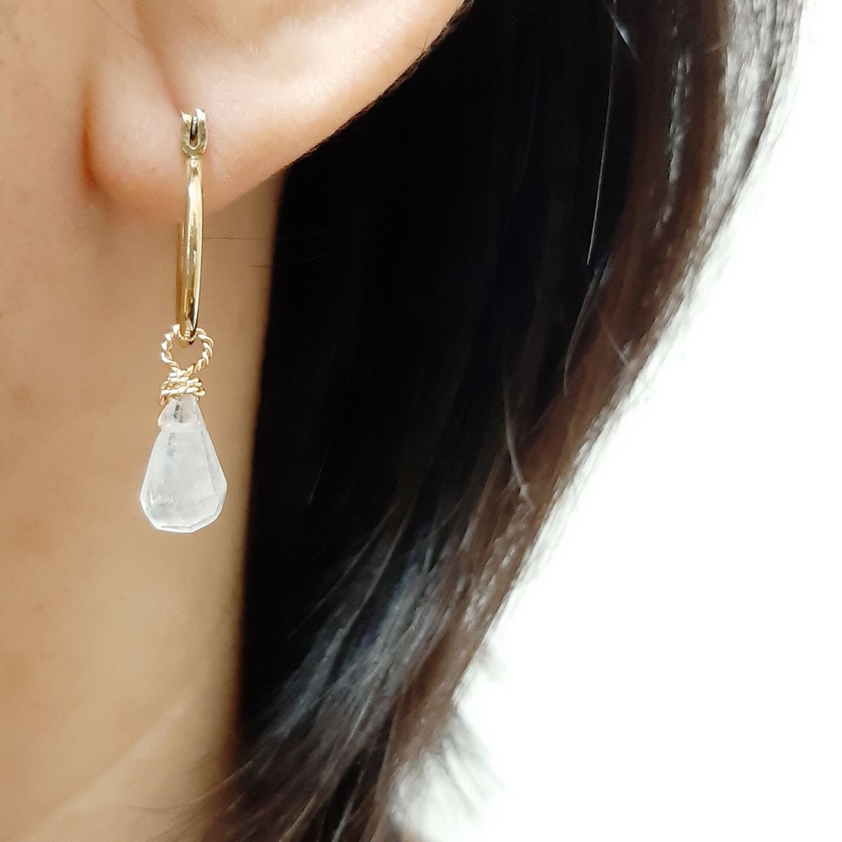 【0731】ピアス ラブラドライト×ムーンストーン 0731】ピアス ラブラドライト×ムーンストーン