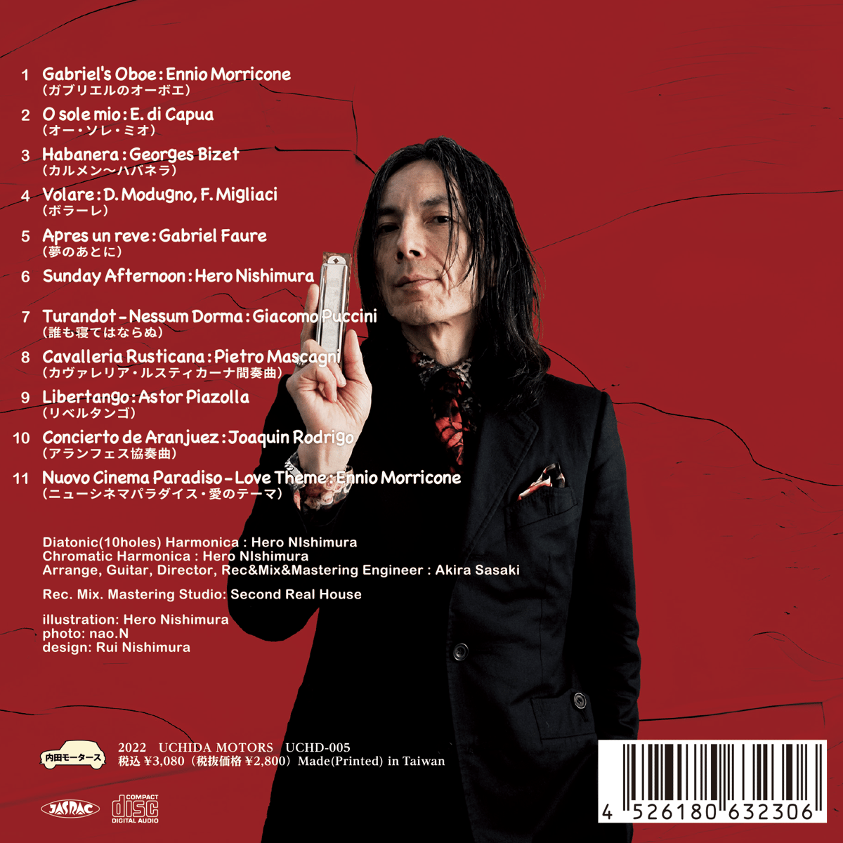 CD:ソロアルバム Melody / Hero Nishimura | ハーモニカ・プレイヤー