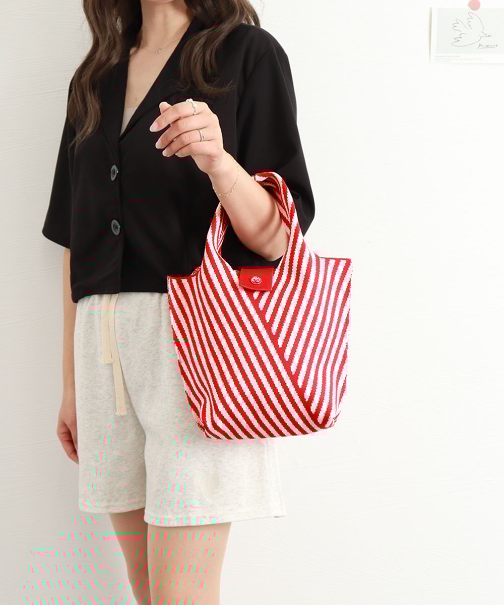 ストライプミニニットバッグ | Bagoodtimeshop ストライプミニニットバッグ | Bagoodtimeshop