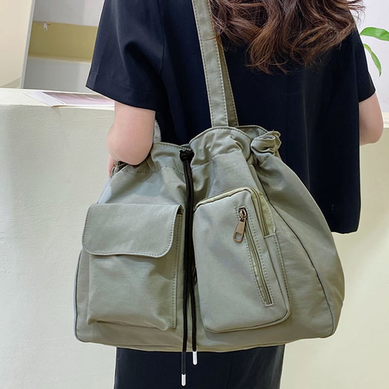 大容量ナイロン巾着トートバッグ | Bagoodtimeshop