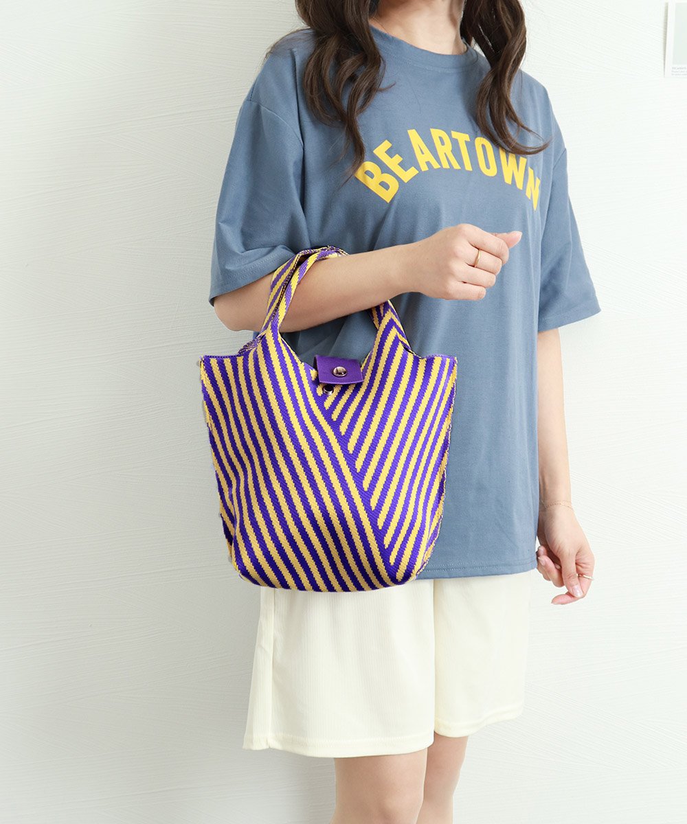 ストライプミニニットバッグ | Bagoodtimeshop ストライプミニニットバッグ | Bagoodtimeshop