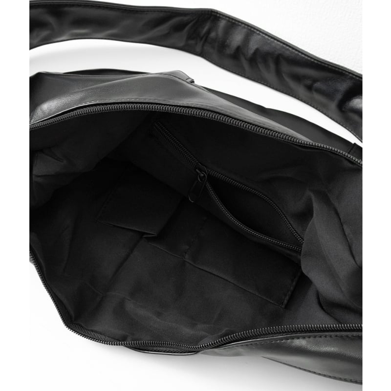 PUレザーギャザーナイロントートバッグ | Bagoodtimeshop