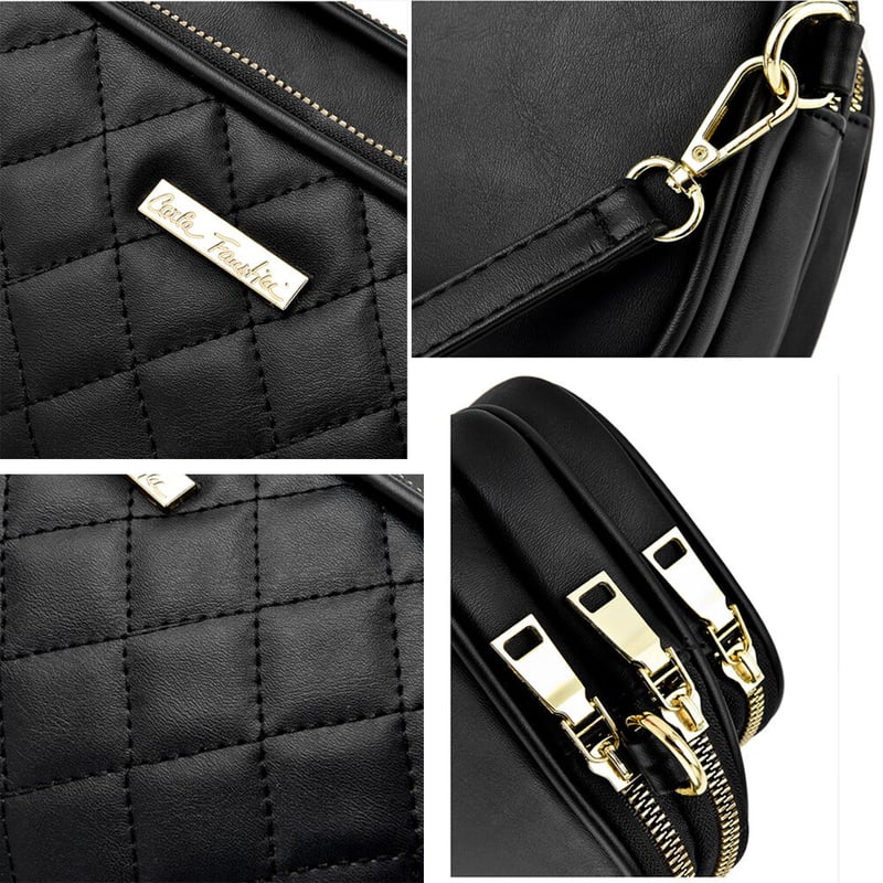 ブラック キルティングショルダーバッグ 92907b0f8544b520ab205f7f027206